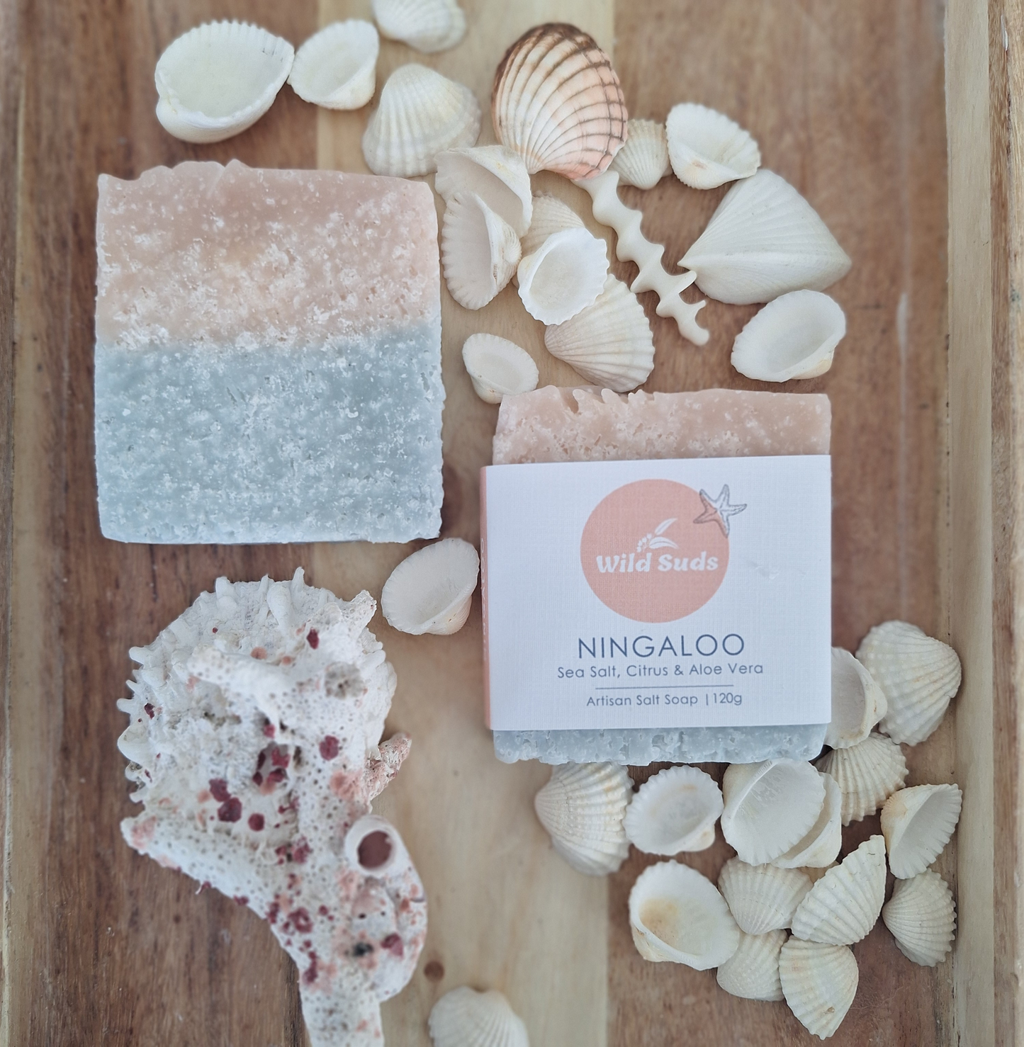 Ningaloo - Salt Soap with Indigo and Aloe Vera