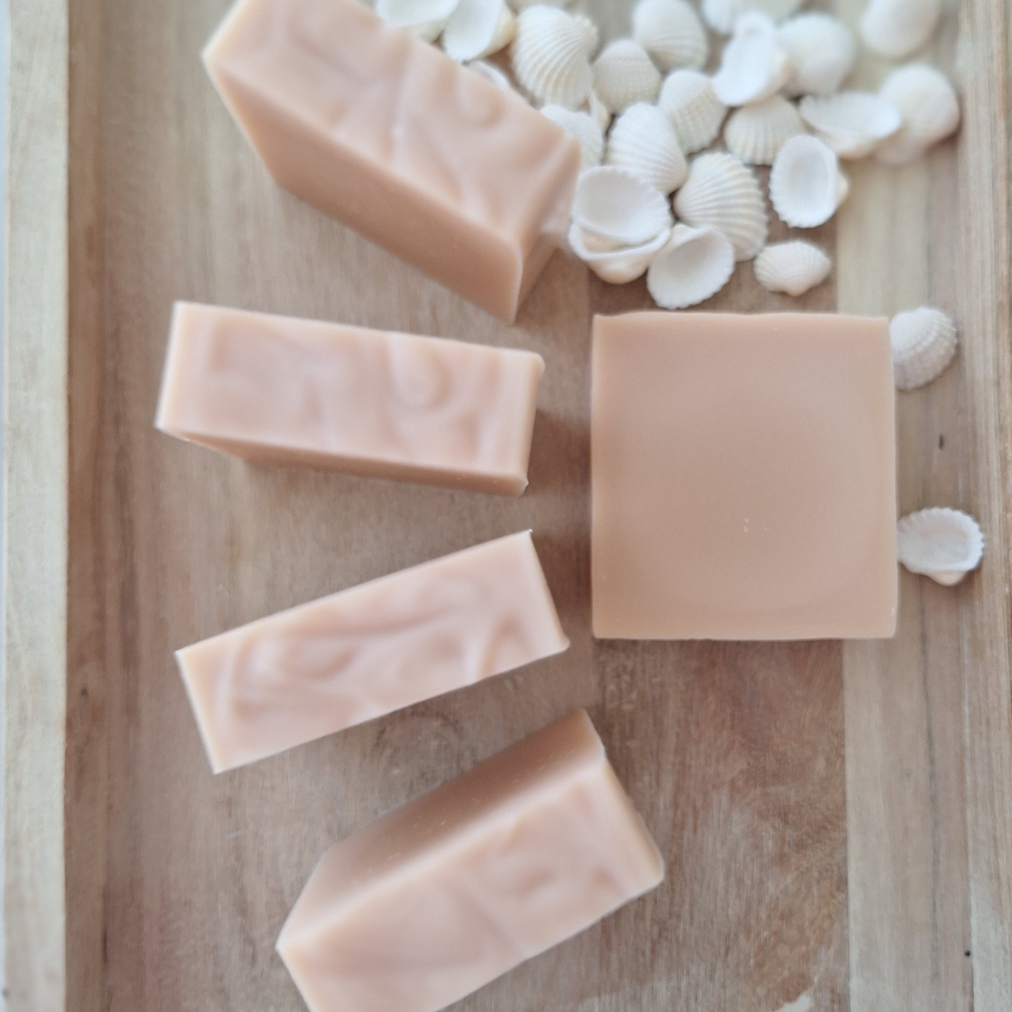 Handmade soap with shells