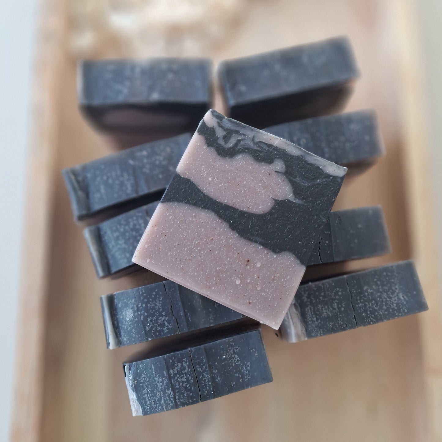 natural soap for men with activated charcoal and essential oils