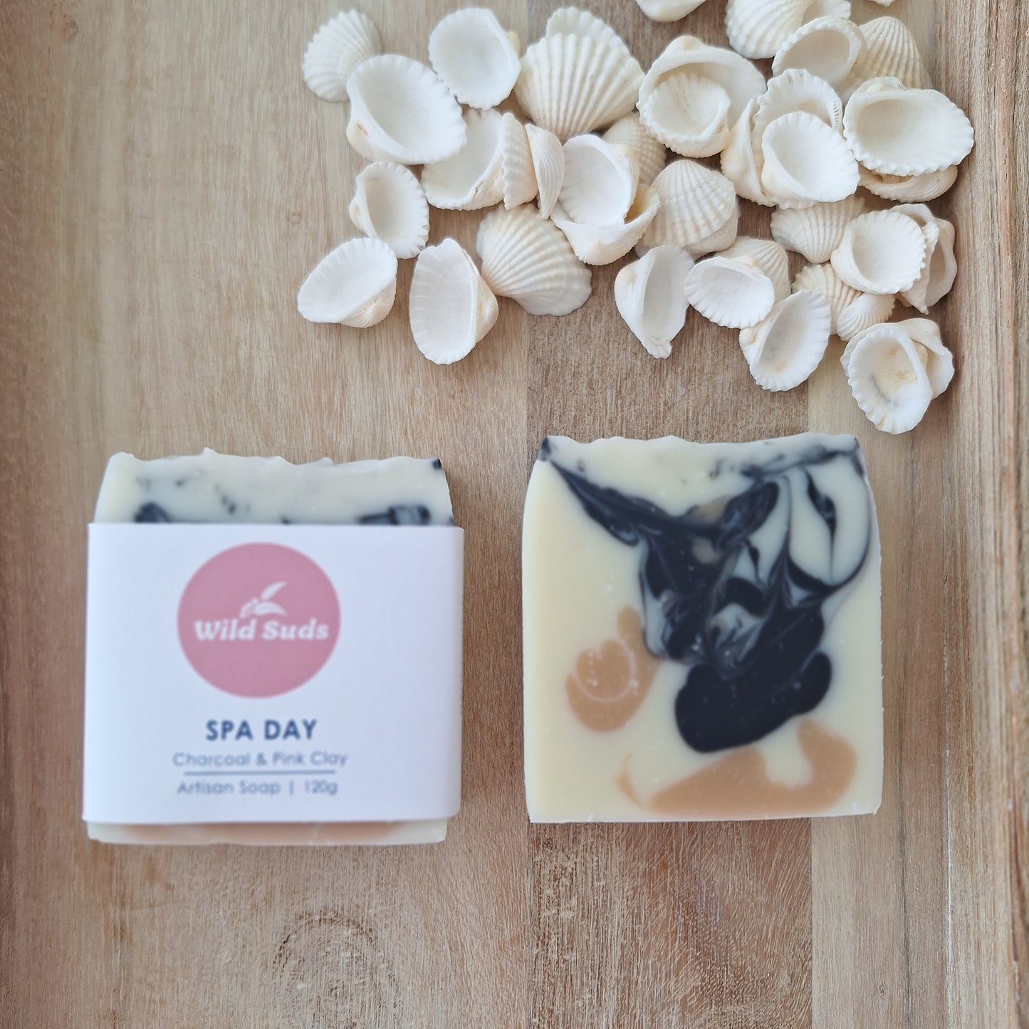 natural soap with pink clay