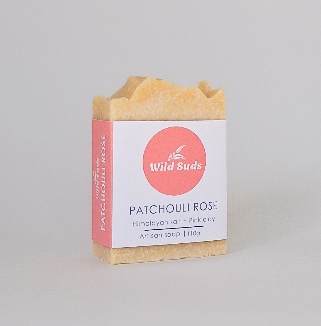Patchouli Rose - Pink Clay and Himalayan Salt Handmade Soap