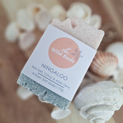 Ningaloo - Natural Handmade Sea Salt Soap with Indigo and Aloe Vera