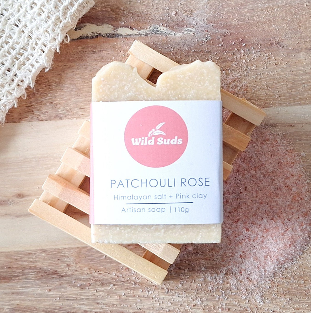 Patchouli Rose - Pink Clay and Himalayan Salt Handmade Soap
