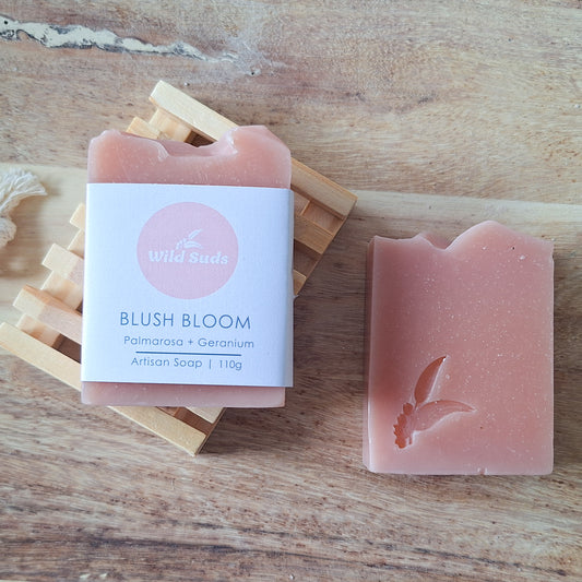 Blush Bloom - Handmade Soap with Pink Clay, Ylang Ylang, Palmarosa, Geranium