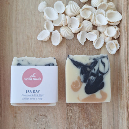 natural soap with pink clay